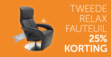 2e relaxfauteuil 25% korting