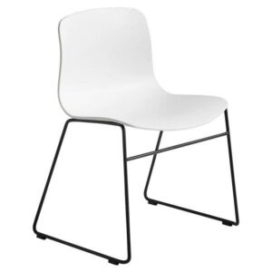HAY About a Chair AAC08 zwart onderstel stoel-Wit