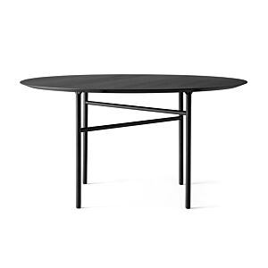 Audo Copenhagen Snaregade Round eettafel-∅ 138 cm-Zwart eiken-zwart