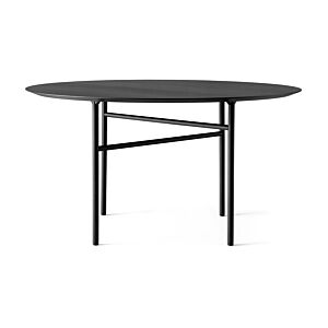 Audo Copenhagen Snaregade Round eettafel-∅ 120 cm-Zwart eiken-zwart