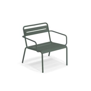 EMU Star fauteuil - aluminium-Donker groen
