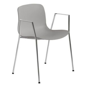 HAY About a Chair AAC18 chroom onderstel stoel- Concrete Grey