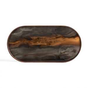 Ethnicraft Organic Glass ovaal dienblad - bronze