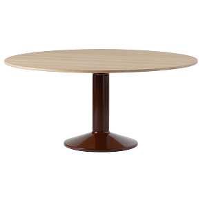 Muuto Midst tafel-Oiled Oak/Dark Red-∅ 160 cm