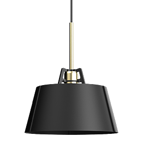 Tonone Bella hanglamp-Smokey Black-Messing fitting