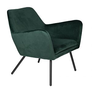 vanHarte Bon velvet lounge stoel-Green