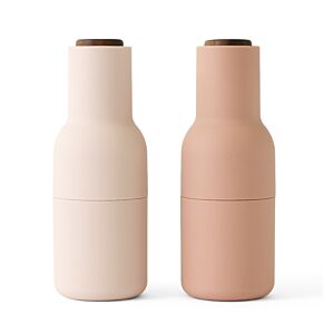 MENU Bottle peper- en zoutmolen-Nude met walnoot dopjes