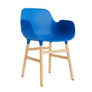 Normann Copenhagen Form armchair stoel eiken-Fel Blauw