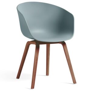 HAY About a Chair AAC22 stoel Walnoot onderstel-Dusty blue