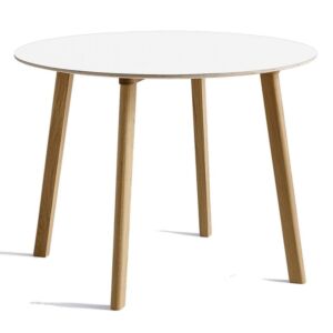 HAY CPH Deux 220 tafel-Pearl white-98x73 cm (Øxh)-Water-based eikenhout
