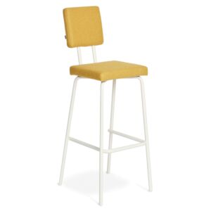 Puik Option Barstool barkruk  Zithoogte 75 cm-Geel-Vierkante zit, vierkante rug