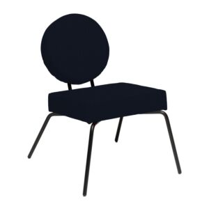 Puik Option Lounge fauteuil-Zwart-Vierkante zit, ronde rug