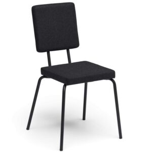 Puik Option Chair stoel-Zwart-Vierkante zit, vierkante rug