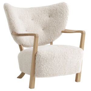 &amp;tradition Wulff ATD2 oiled oak fauteuil-Sheepskin 17mm, Moonlight