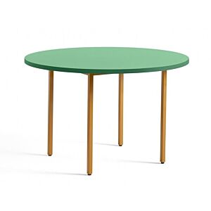 HAY Two-Colour Round tafel-Ochre - Green Mint-∅ 120 cm