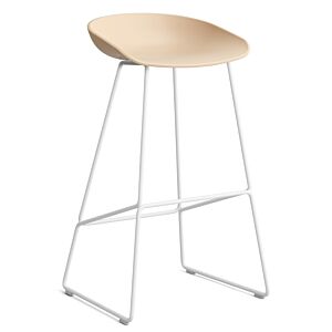 HAY About a Stool AAS38 barkruk wit onderstel-Zithoogte 75 cm-Pale Peach