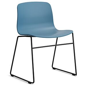 HAY About a Chair AAC08 zwart onderstel stoel - Azure Blue