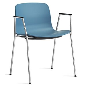 HAY About a Chair AAC18 chroom onderstel stoel- Azure Blue