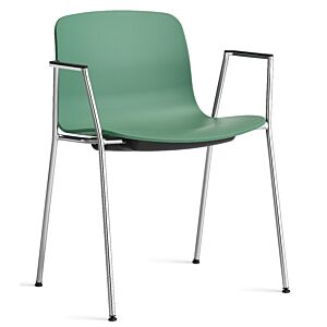 HAY About a Chair AAC18 chroom onderstel stoel- Teal Green