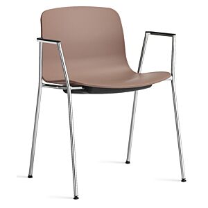 HAY About a Chair AAC18 chroom onderstel stoel-Soft Brick