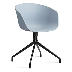 HAY About a Chair AAC20 zwart onderstel stoel-Slate Blue
