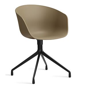 HAY About a Chair AAC20 zwart onderstel stoel-Clay