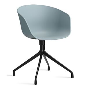 HAY About a Chair AAC20 zwart onderstel stoel-Dusty blue
