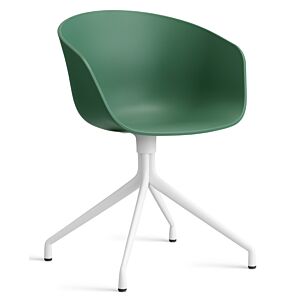HAY About a Chair AAC20 wit onderstel stoel-Teal Green