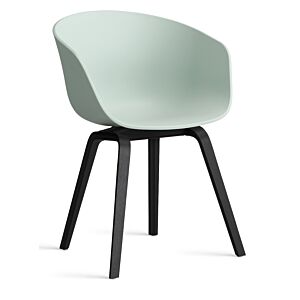 HAY About a Chair AAC22 stoel zwart onderstel- Dusty Mint