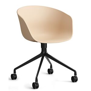 HAY About a Chair AAC24 bureaustoel - Zwart onderstel-Pale Peach