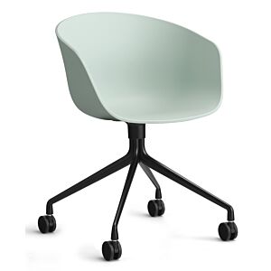 HAY About a Chair AAC24 bureaustoel - Zwart onderstel-Dusty Mint