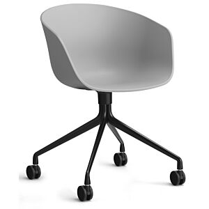 HAY About a Chair AAC24 bureaustoel - Zwart onderstel-Concrete grey