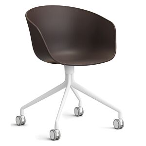HAY About a Chair AAC24 bureaustoel - Wit onderstel-Raisin