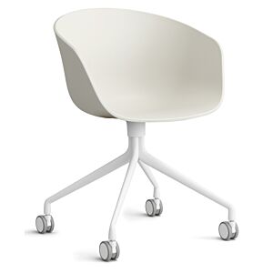 HAY About a Chair AAC24 bureaustoel - Wit onderstel-Melange Cream