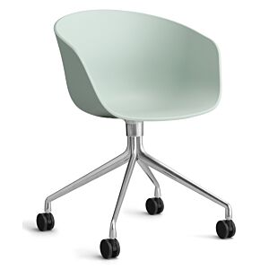 HAY About a Chair AAC24 bureaustoel - Chrome onderstel-Dusty Mint