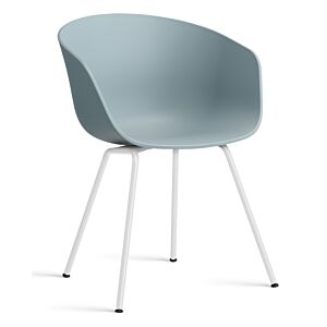 HAY About a Chair AAC26 - wit onderstel-Dusty blue