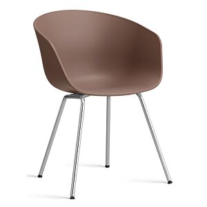 HAY About a Chair AAC26 - chrome onderstel-Soft Brick