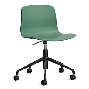 HAY About a Chair AAC50 gasveer bureaustoel - zwart onderstel-Teal Green