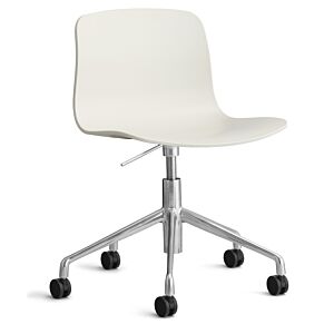 HAY About a Chair AAC50 gasveer bureaustoel - chrome onderstel-Melange Cream