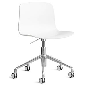HAY About a Chair AAC50 gasveer bureaustoel - chrome onderstel-White