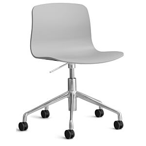HAY About a Chair AAC50 gasveer bureaustoel - chrome onderstel-Concrete grey