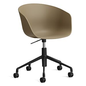 HAY About a Chair AAC52 gasveer bureaustoel - Zwart onderstel-Clay
