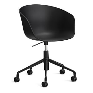 HAY About a Chair AAC52 gasveer bureaustoel - Zwart onderstel-Black