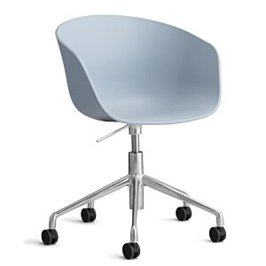 HAY About a Chair AAC52 gasveer bureaustoel - Chrome onderstel-Slate Blue