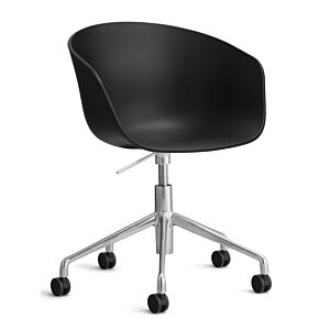 HAY About a Chair AAC52 gasveer bureaustoel - Chrome onderstel-Black