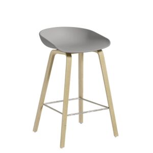 HAY About a Stool AAS32 barkruk zeep onderstel-Zithoogte 65 cm-Concrete grey OUTLET