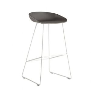 HAY About a Stool AAS38 barkruk wit onderstel-Zithoogte 75 cm-Grey