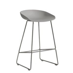 HAY About a Stool AAS38 barkruk RVS onderstel-Concrete grey-Zithoogte 65 cm OUTLET