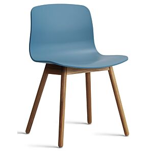 HAY About a Chair AAC12 Walnoot onderstel stoel- Azure Blue