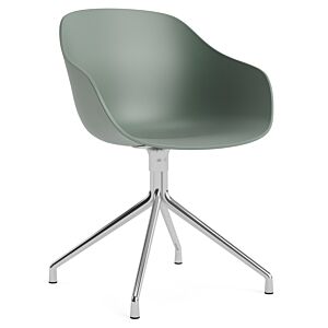 HAY AAC 220 stoel - chrome onderstel-Fall Green